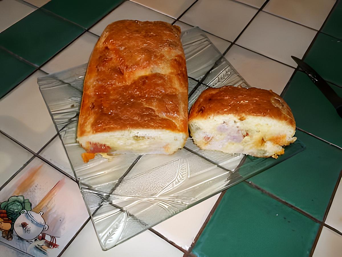 recette cake chorizo,jambon de parme et olive