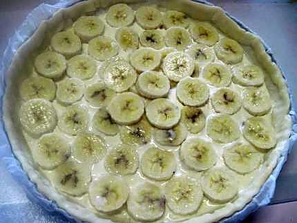 recette Tarte aux bananes à la crème fraiche.