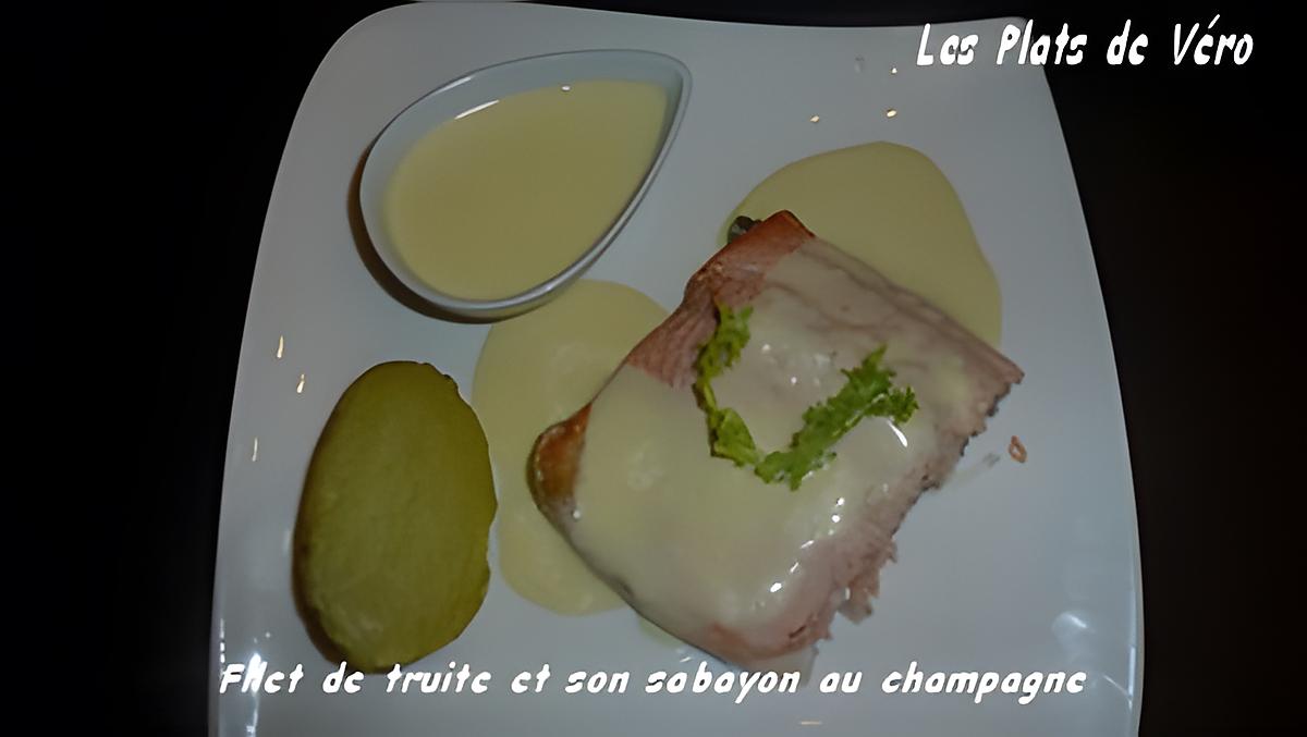 recette Filet de truite et son sabayon au champagne