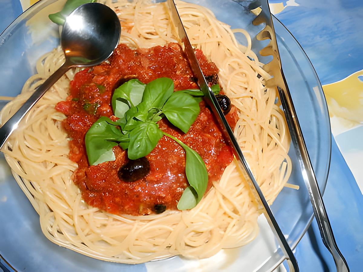 recette Spaghetti sauce tomate au thon