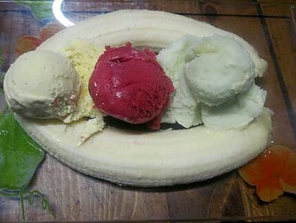 recette Banana split " façon maison".