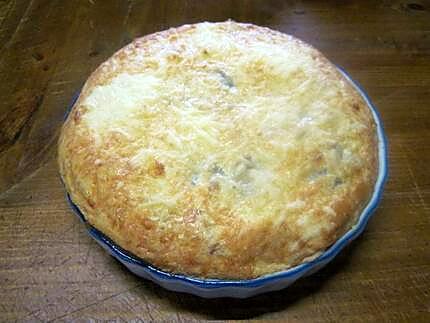 recette Clafoutis au saumon et champignons.