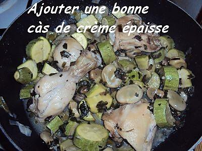 recette Cuisses de poulet légumes en vert