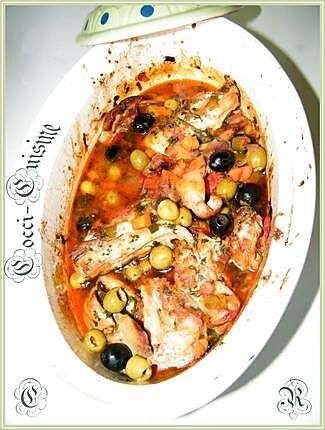 recette Lapin aux deux olives