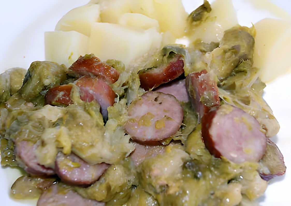 Recette de Choux de bruxelles aux saucisses
