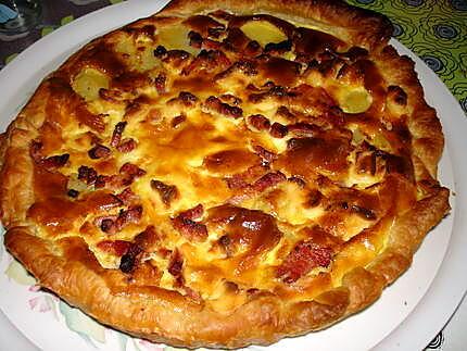 recette quiche aux p de terre ,lardons et vache qui rit