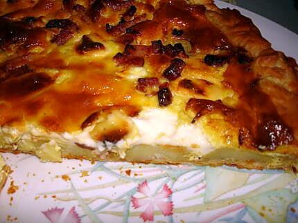 recette quiche aux p de terre ,lardons et vache qui rit