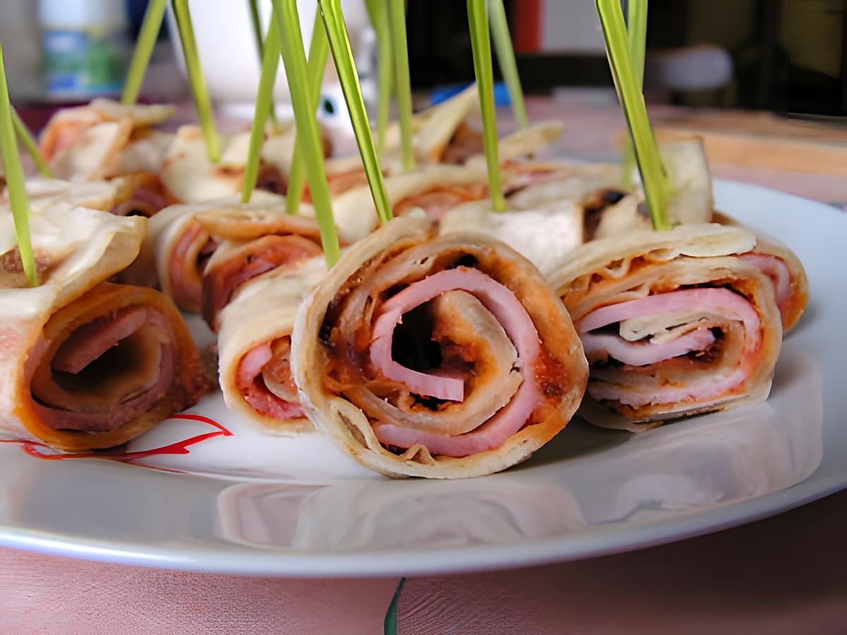 recette Wraps jambon et pesto