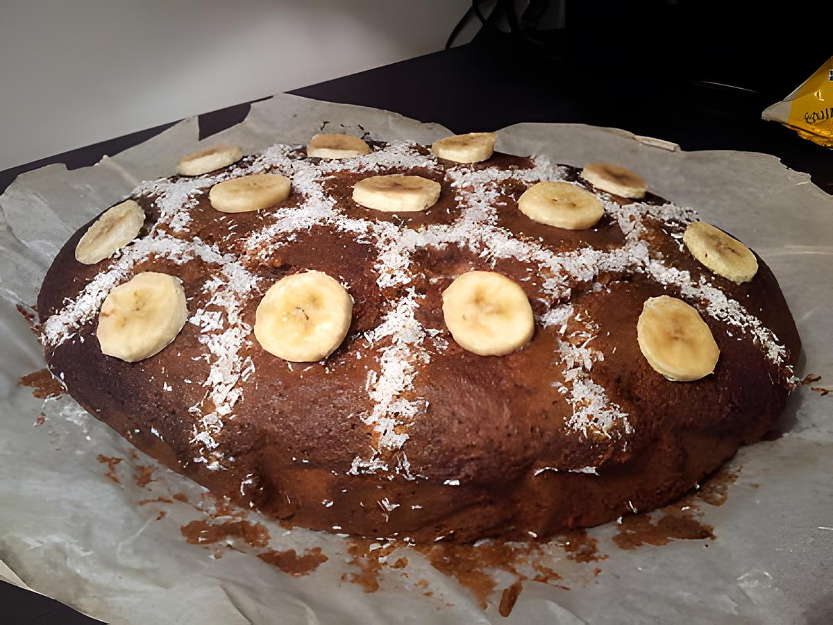 recette gateau banane nutella coco