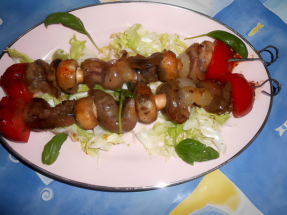 recette Brochette de rognons d agneau grillée