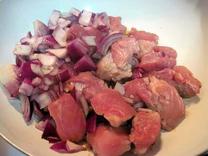 recette Sauté de veau aux poivrons rouges.