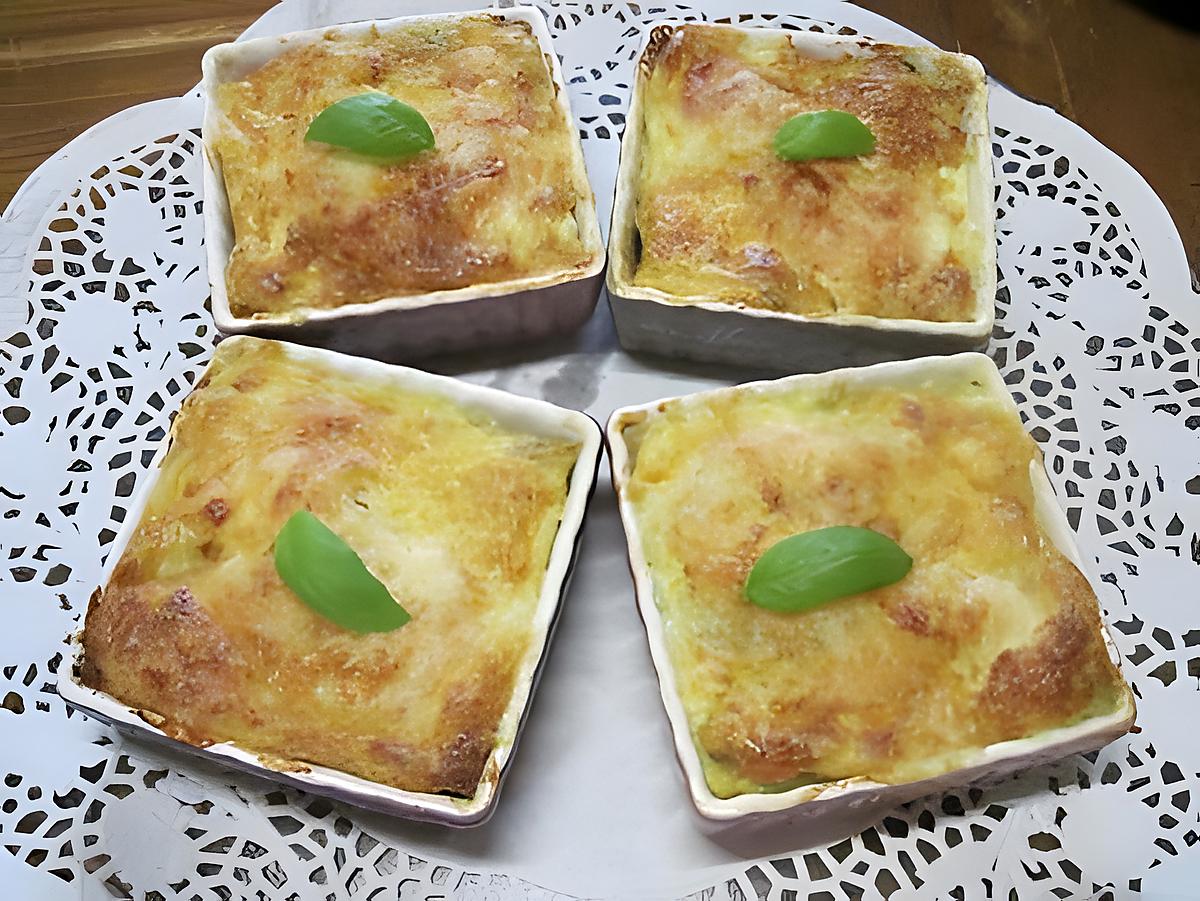 recette Clafoutis aux petits légumes et crevettes, basilic.