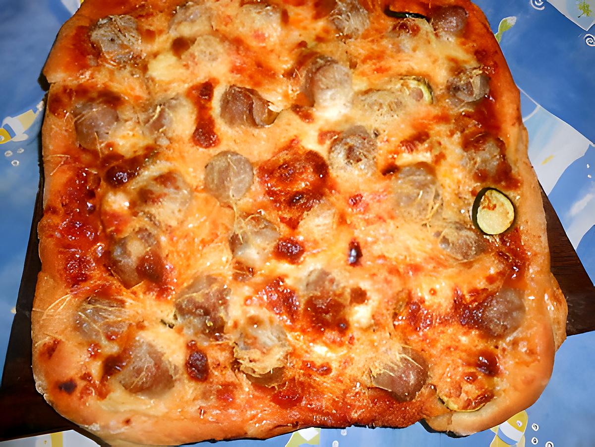 recette Pizza à la saucisse