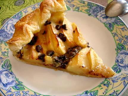 recette tarte aux pommes et aux pépites de chocolat