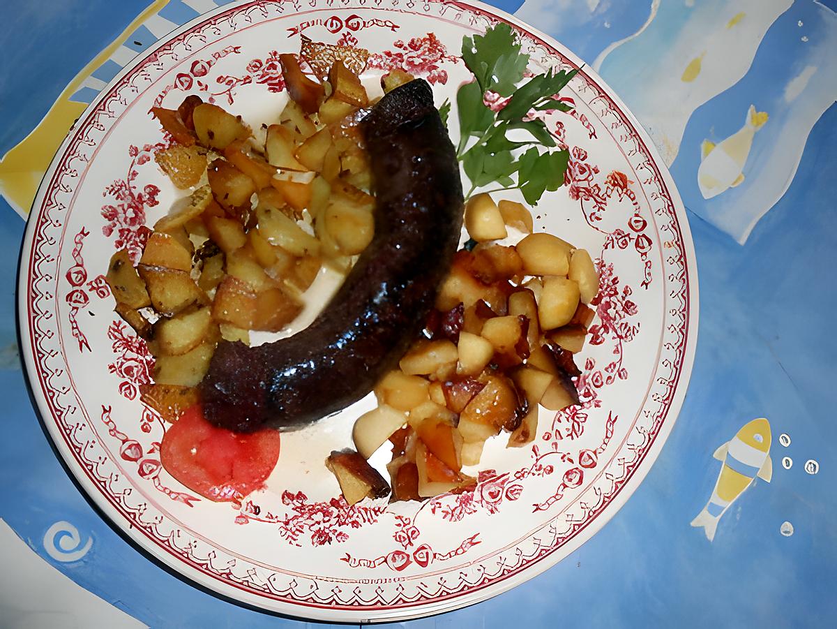 recette Boudin noir au deux pommes