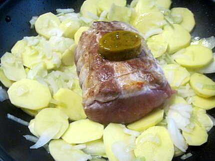 recette Rôti de porc à la boulangère.