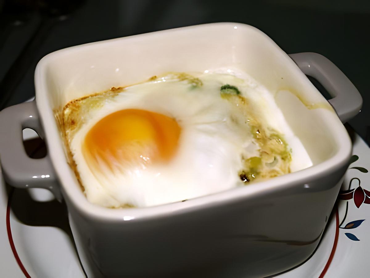 recette Oeufs en Cocotte au Poireaux et Chèvre Frais