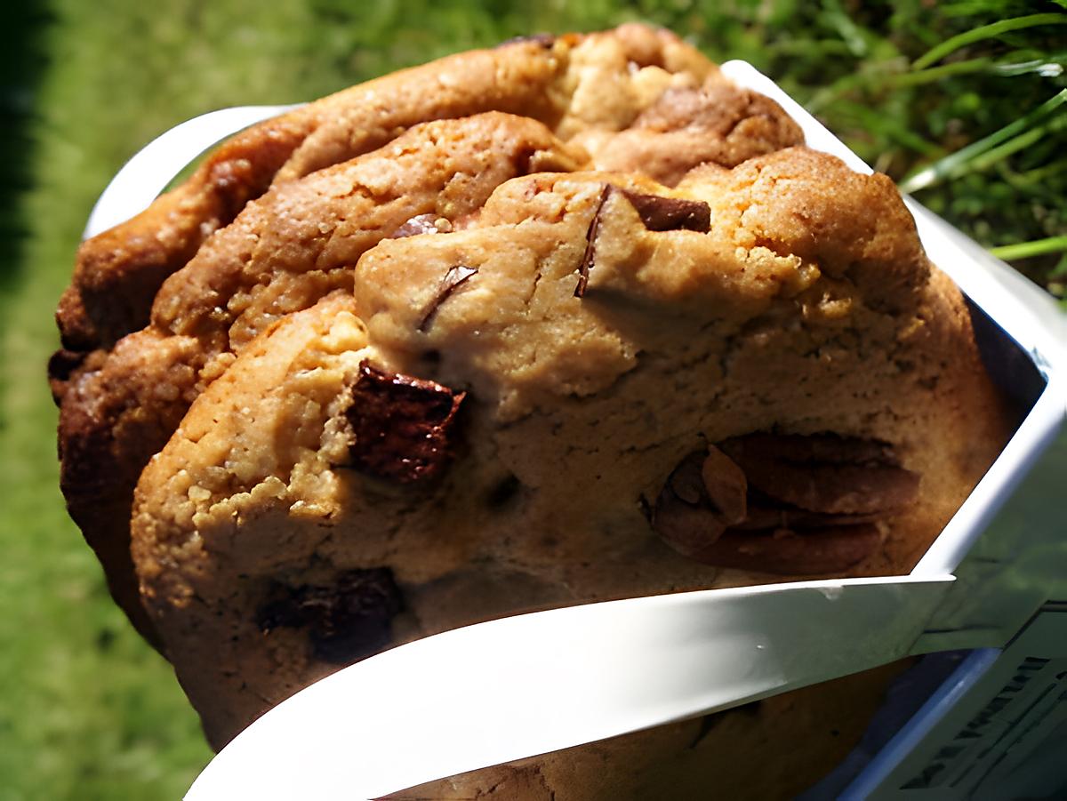 recette Cookies aux noix de pécan et aux pépites trois chocolats