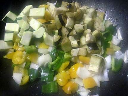 recette Pillons de poulet aux légumes de ratatouille.