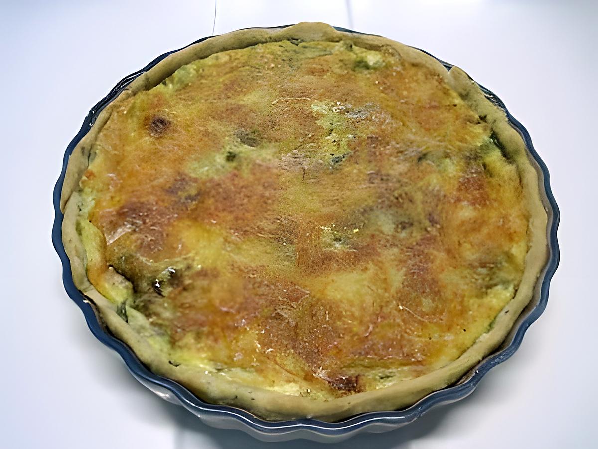 recette Quiche aux jeunes pousses d'épinard.