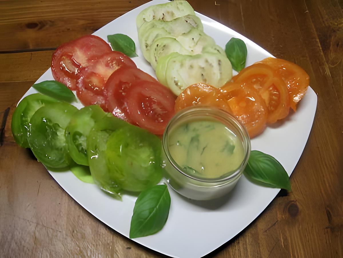 recette Assiette fraîcheur de tomates.