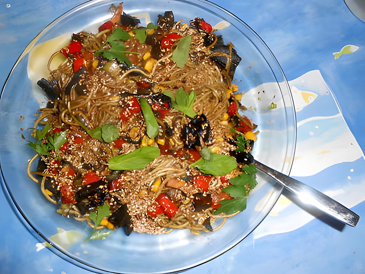 recette Pates chinoises aux légumes