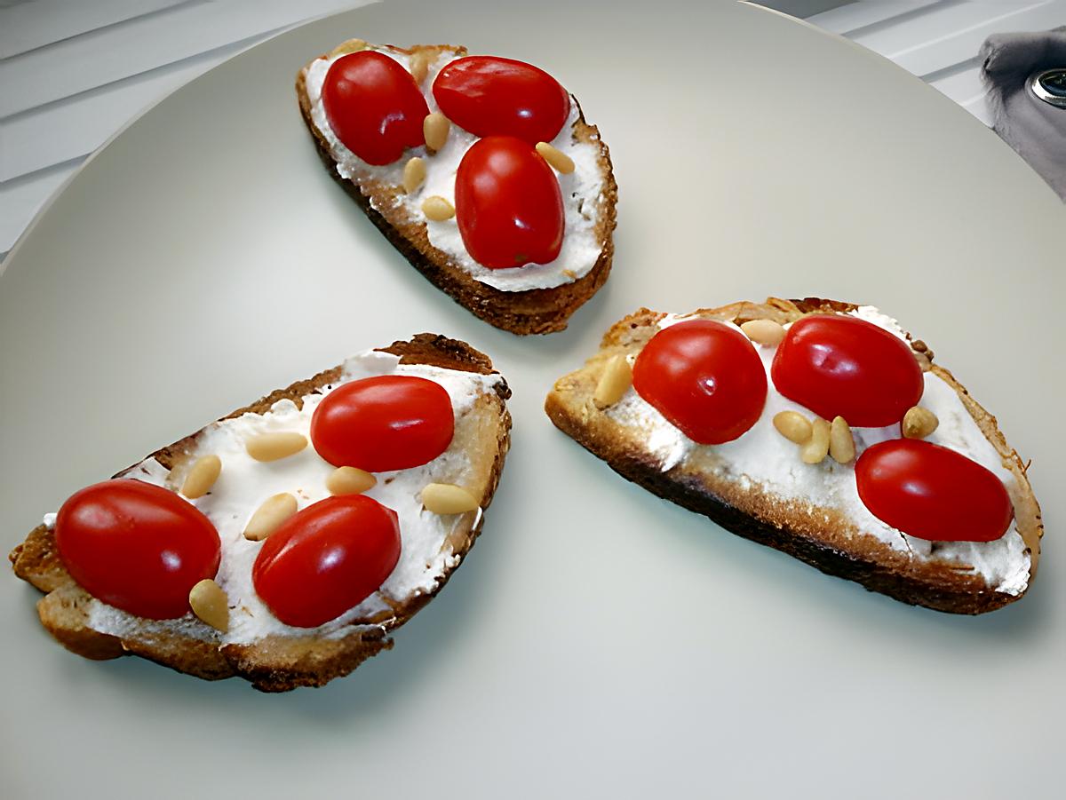 recette Crostini aux tomates cerises