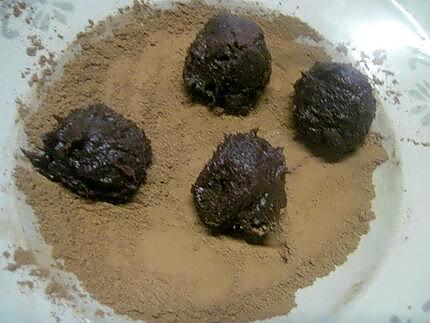 recette boulettes de truffe au chocolat.