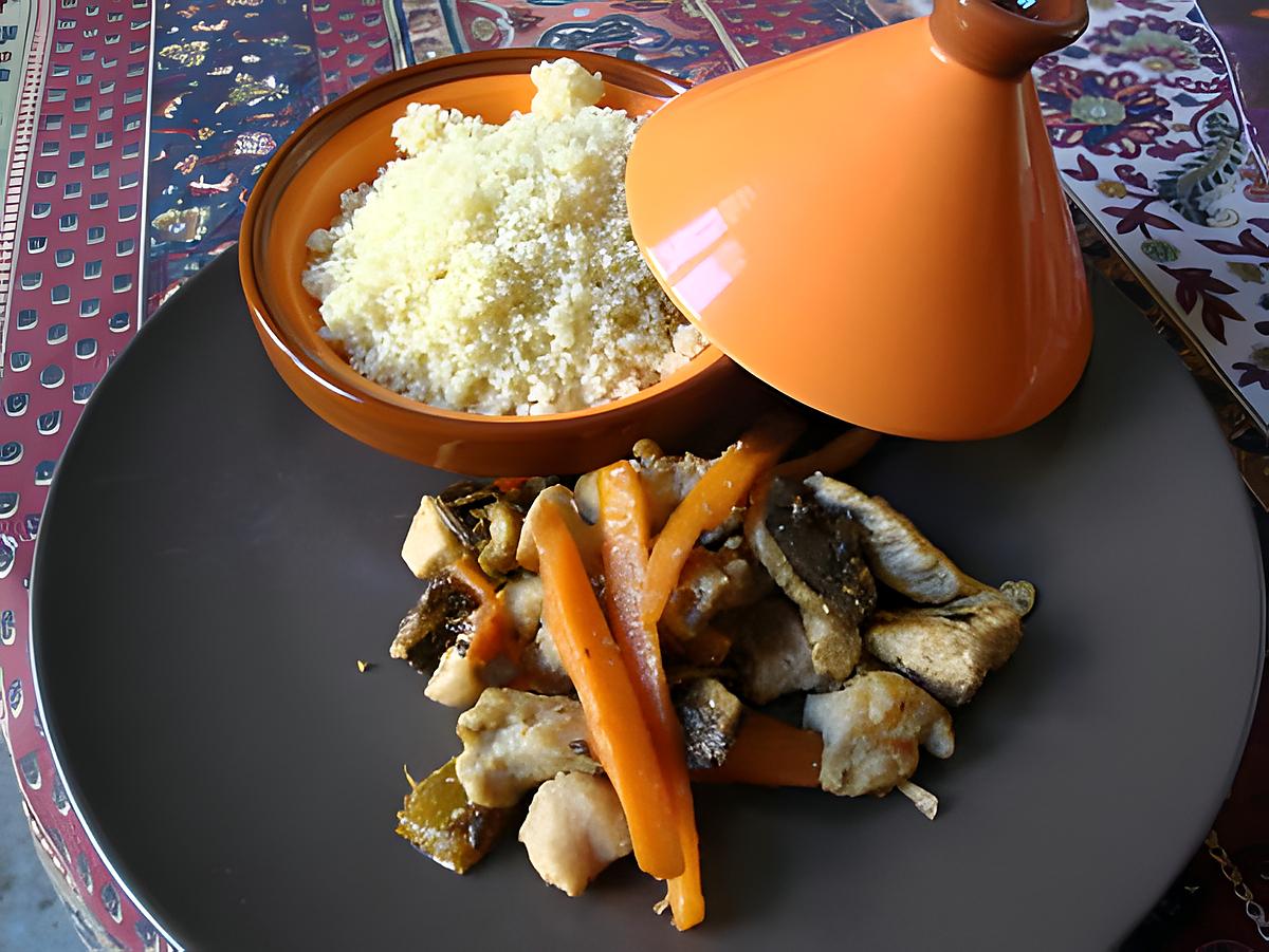 recette carottes POULET champignons  EXOTIQUE