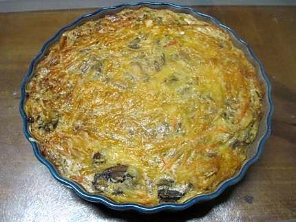 recette Quiche sans pâte aux légumes et thon.