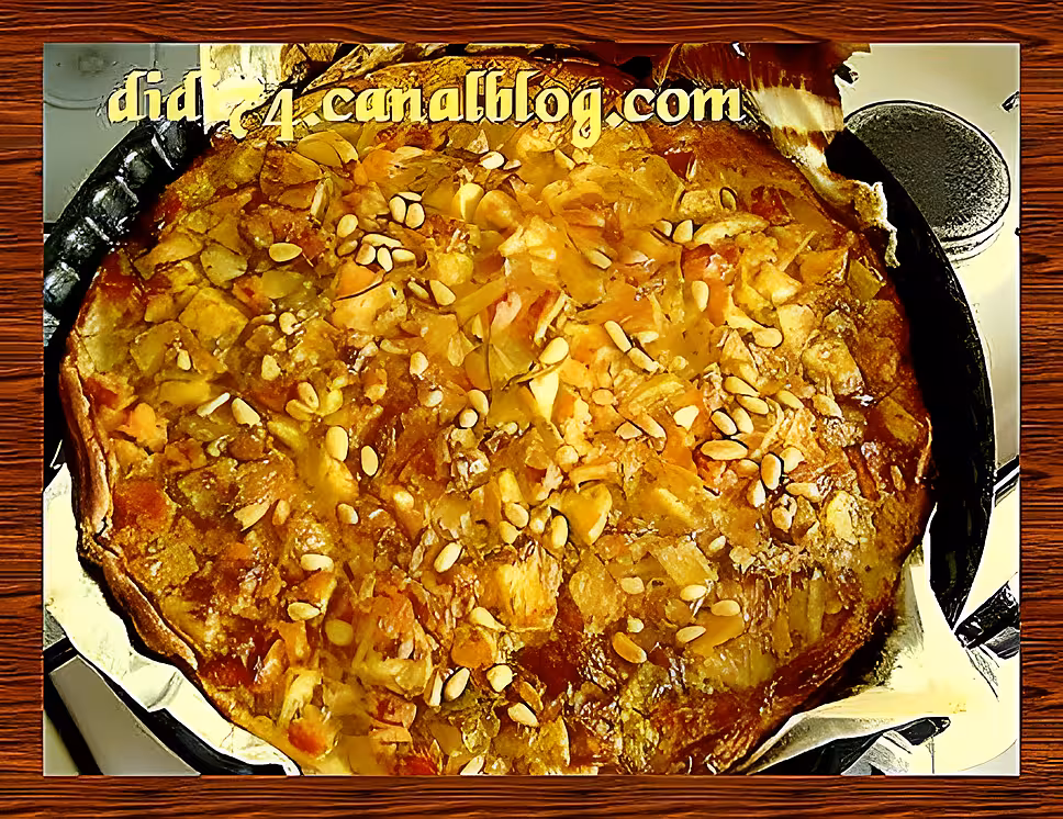 recette Tarte au poulet, curry et lait de coco