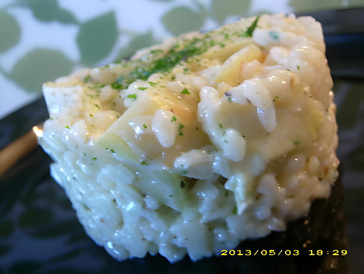 recette risotto crémeux aux artichauts (diététique)