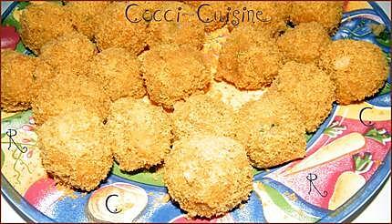 recette Boulettes de poulet-dinde à la cacahuète, enrobé de Curly