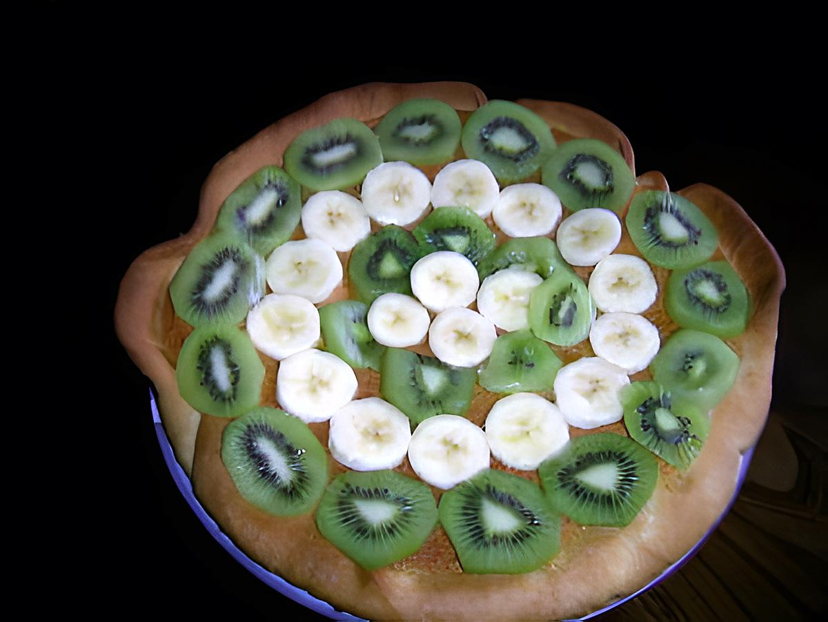 recette tarte kiwi-banane à la noix de coco