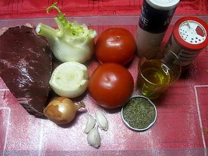 recette Cœur de bœuf aux fenouils.