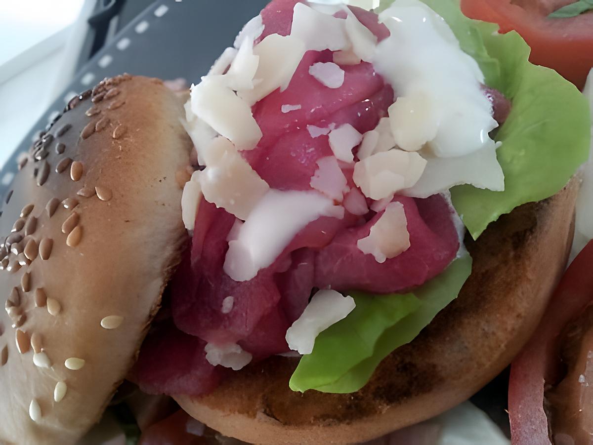 recette Burger au carpaccio de boeuf