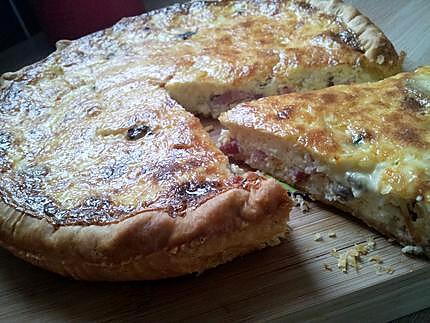 recette Quiche lorraine aux 3 fromages