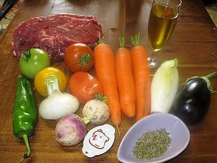 recette Macreuse de boeuf aux légumes.