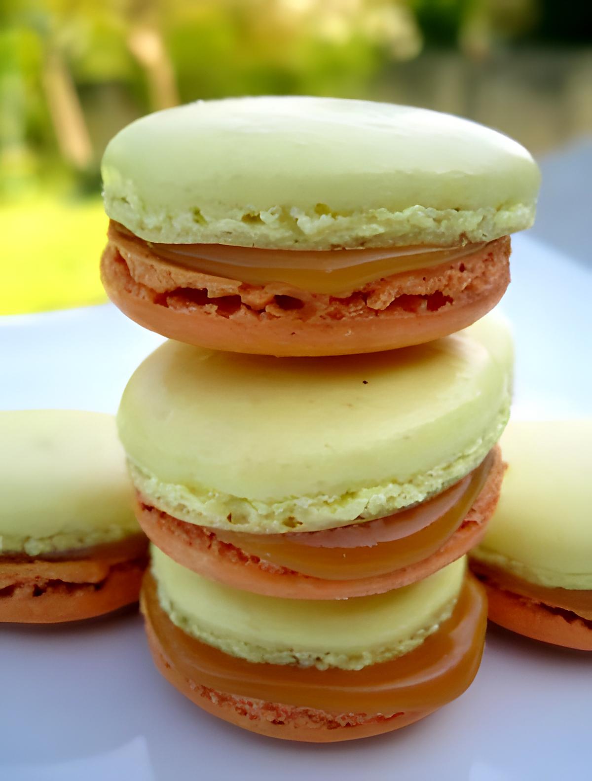 recette Macarons pommes caramel au beurre salé