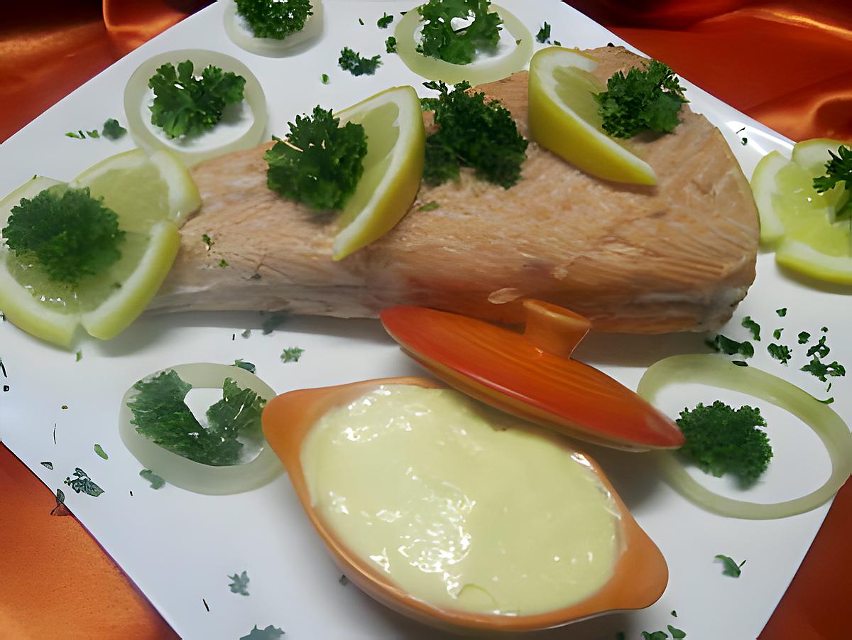 recette Saumon rose  à la mayonnaise.