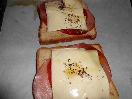 recette Tartine au bacon et fromage