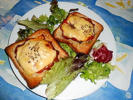 recette Tartine au bacon et fromage