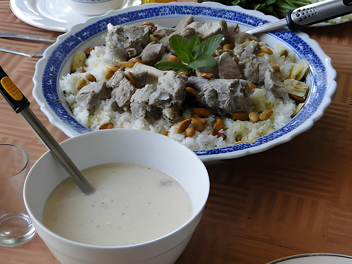 recette Mansaf (plat national de Jordanie)