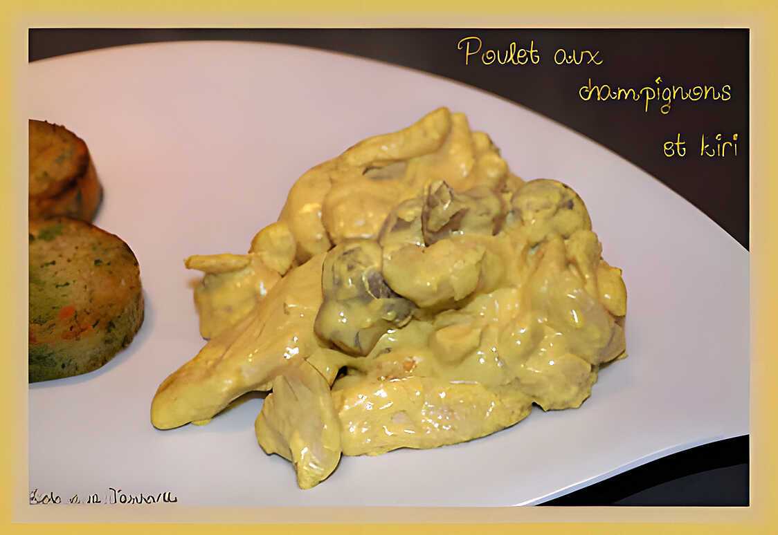 Recette de Poulet aux champignons et à la vache qui rit
