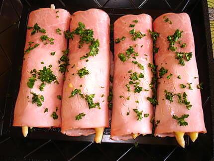 recette Enroulé de jambon aux asperges