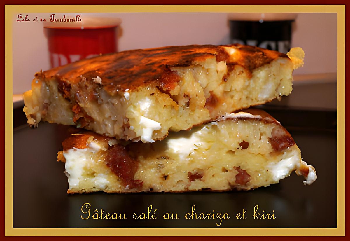 recette Gâteau salé au chorizo et kiri