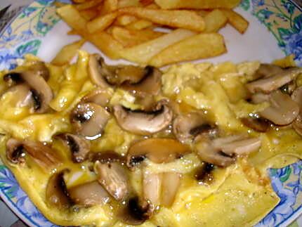 recette Omelette aux champignons frais