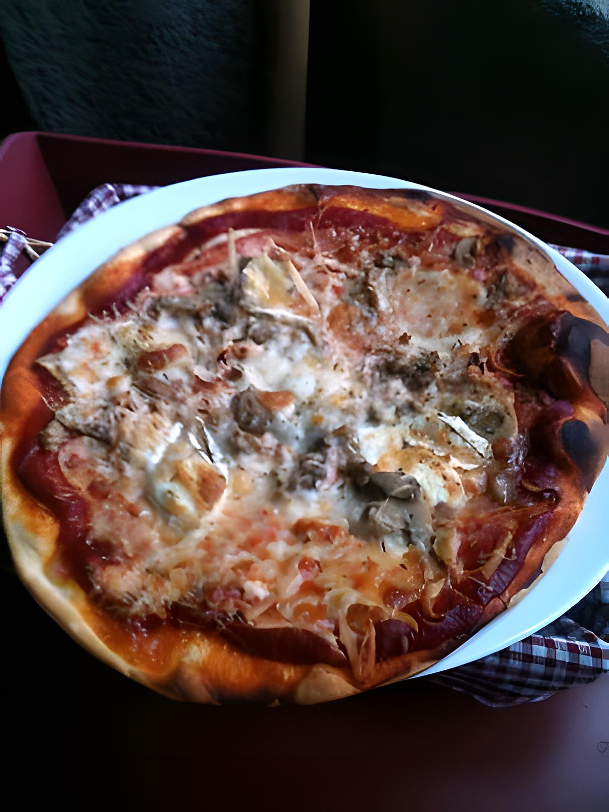 recette pizza champignons et fromage