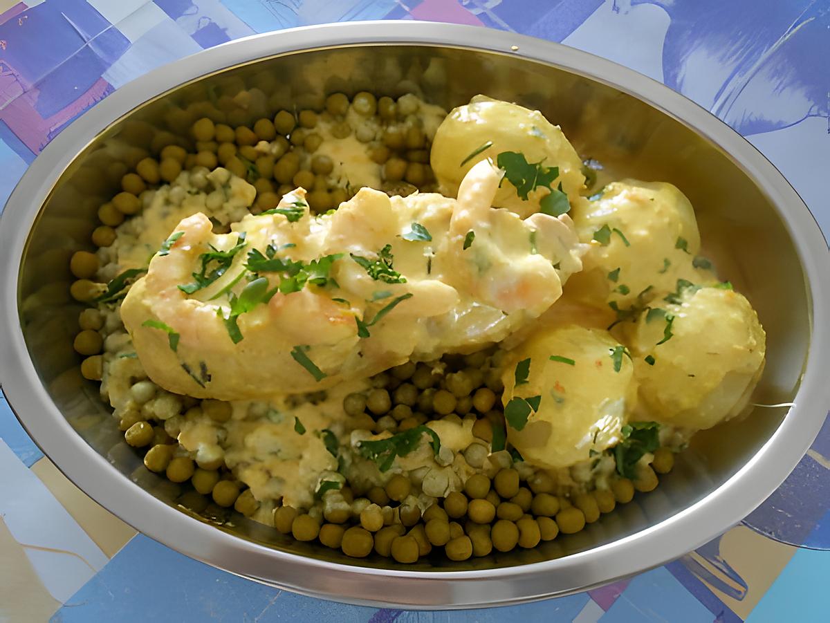 recette cuisse de poulet farcie légumes crevettes