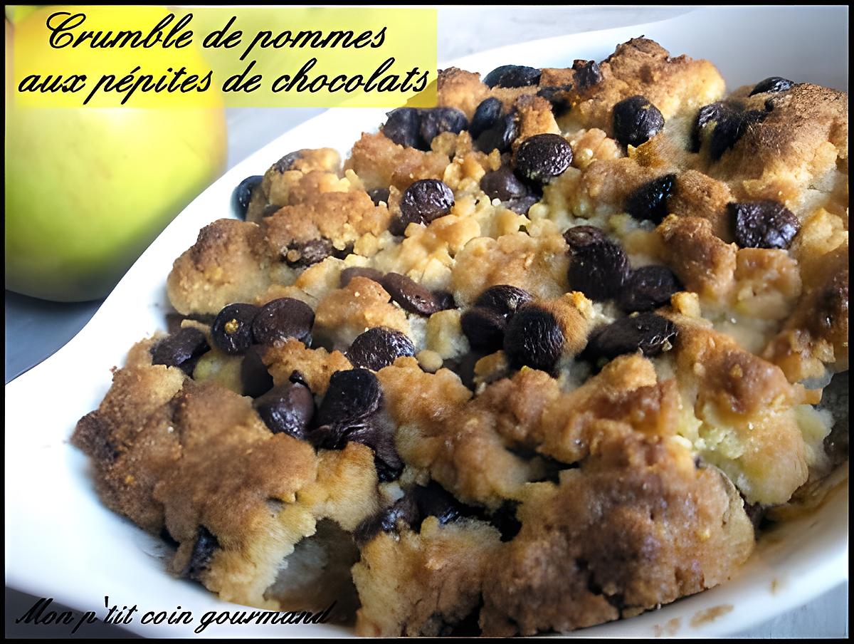 recette Crumble de pommes aux pépites de chocolat